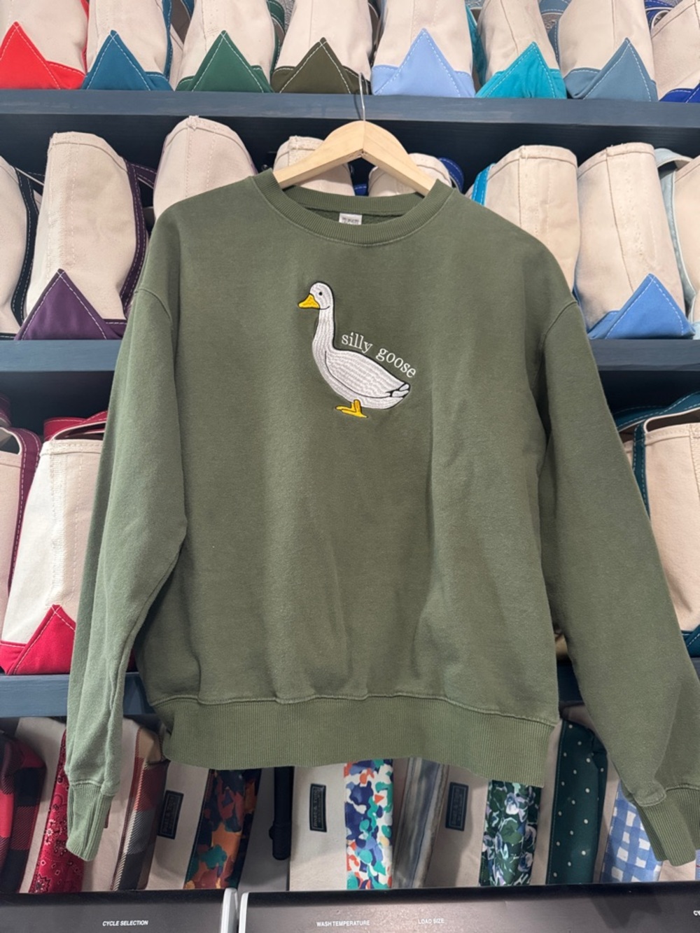 Silly Goose Olive Green Crewneck Sweatshirt - Unbranded